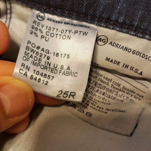 - Adriano Goldsmith Steve ankle patched jeans size 25 - Picture 5 of 7